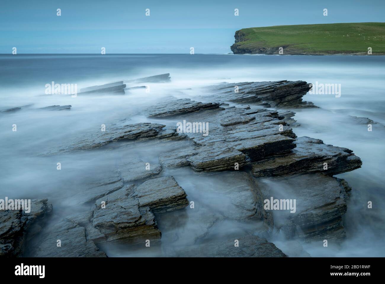 Des crêtes côtières près de Marwick Head, sur la côte ouest sauvage d'Orkney, en Écosse, au Royaume-Uni, en Europe Banque D'Images