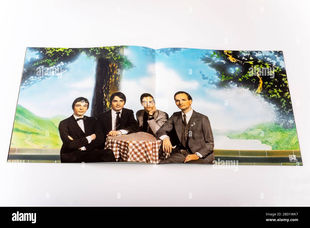 Livret promotionnel de l'album Kraftwerk Trans Europe Express Banque D'Images