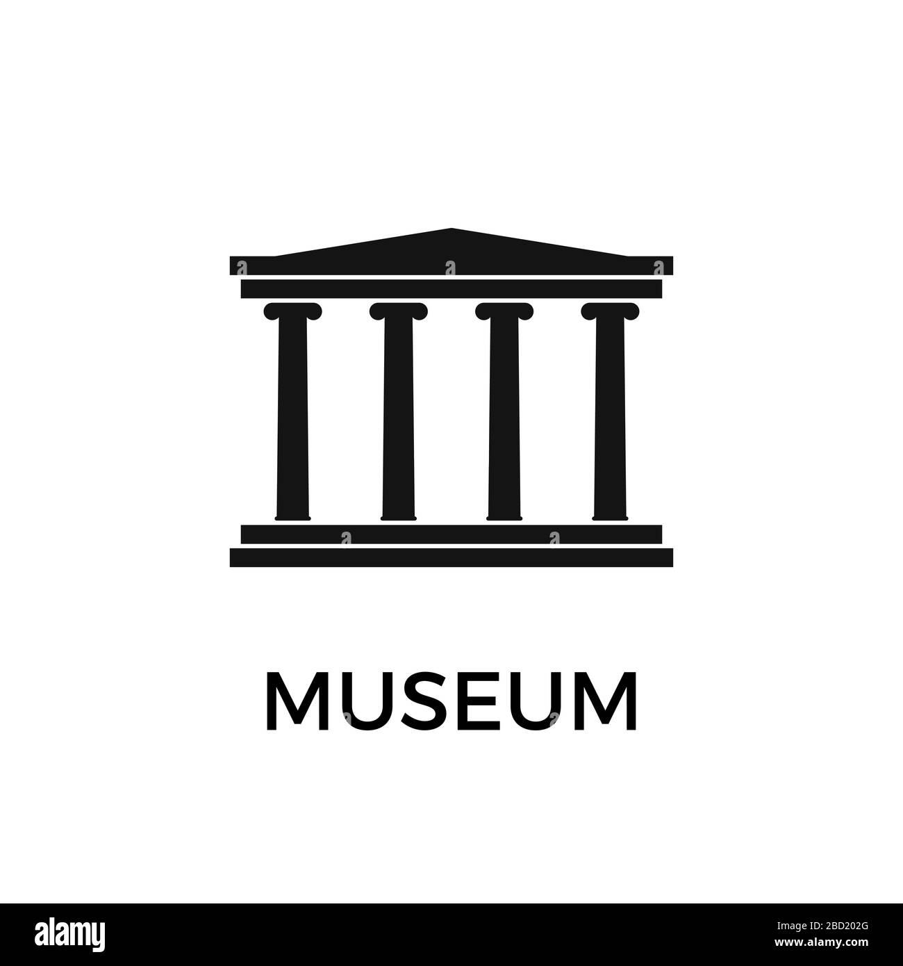 Bâtiment du musée. Icône de musée plat simple. Illustration vectorielle Illustration de Vecteur