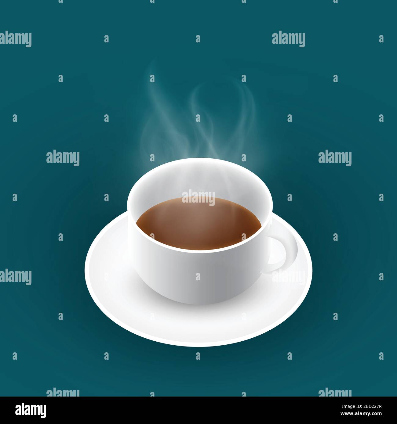 Le café chaud. Illustration de Vecteur