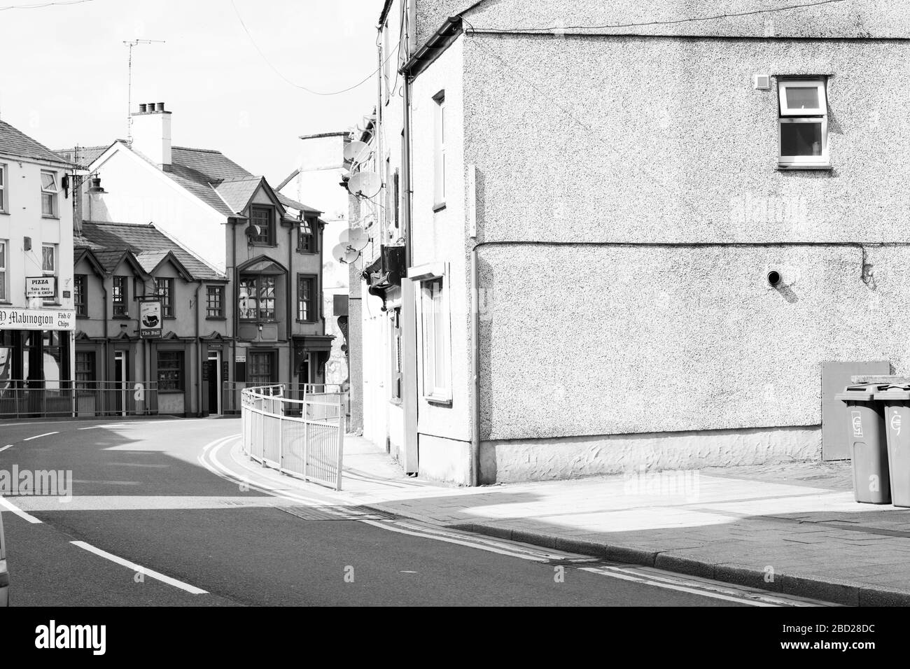 Les rues du nord du Pays de Galles sont vides à la suite de Covid 19 Banque D'Images