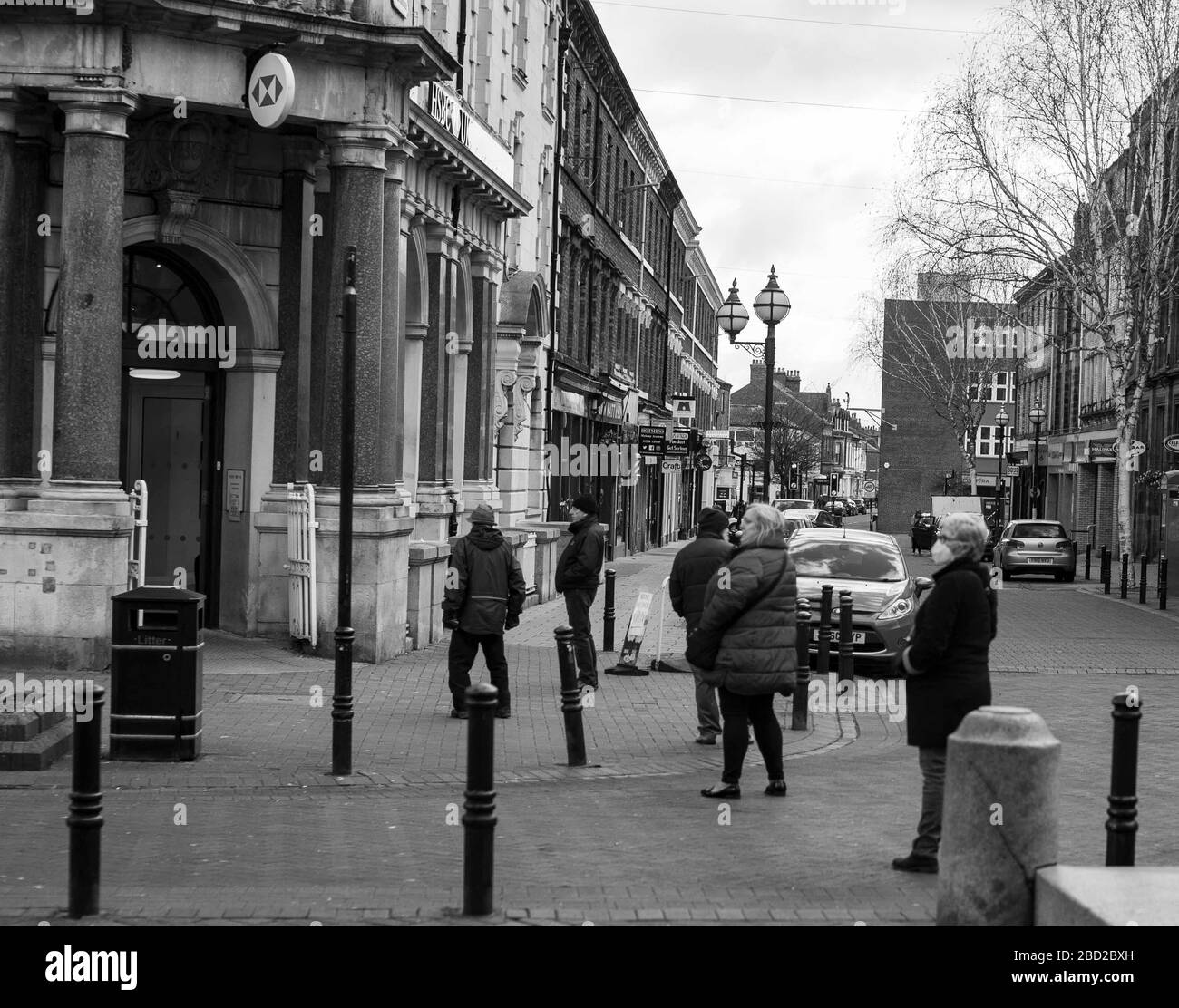 Une image prise autour de Carlisle montrant comment vider la ville est avec l'éclosion du coronavirus. Banque D'Images