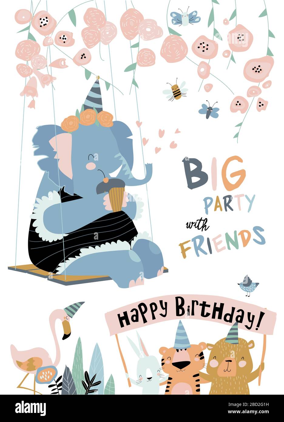 Carte De Vacances De Dessin Anime Avec Elephant Drole Joyeux Anniversaire Image Vectorielle Stock Alamy Carte De Vacances De Dessin Anime Avec Elephant Drole Joyeux Anniversaire Image Vectorielle Stock Alamy