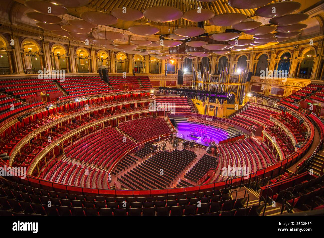 Intérieur du Royal Albert Hall sans personne Banque D'Images