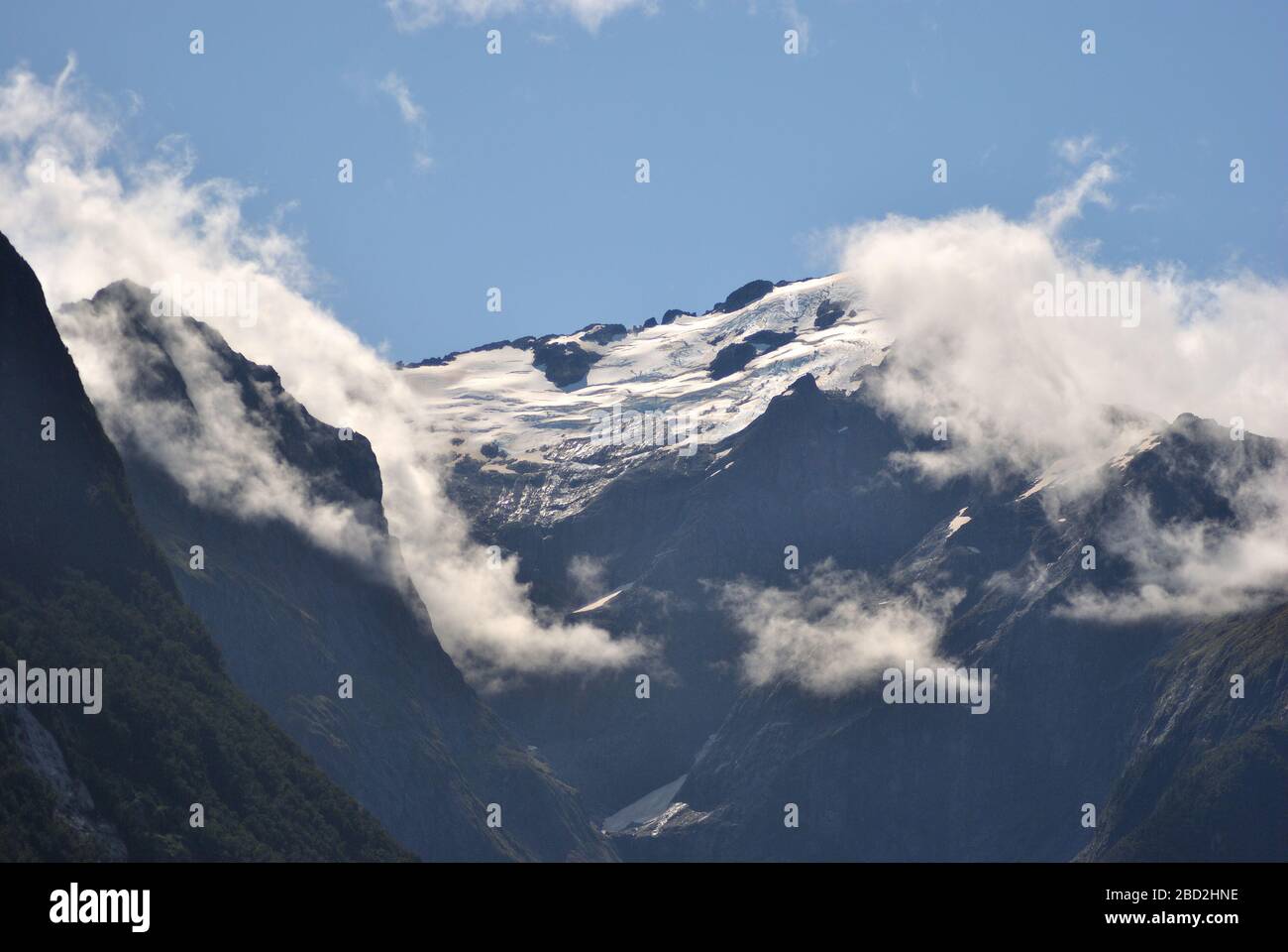 Glacier de Milford Sound Banque D'Images