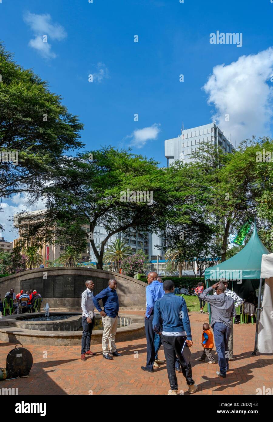 7 août Memorial Park (American Embassy Memorial Garden), commémorant le bombardement de l'ambassade américaine en 1998, Nairobi, Kenya, Afrique de l'est Banque D'Images