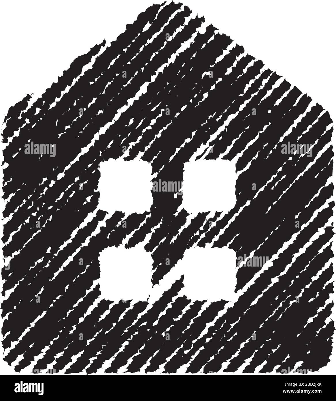 icône craie (maison / maison) Illustration de Vecteur