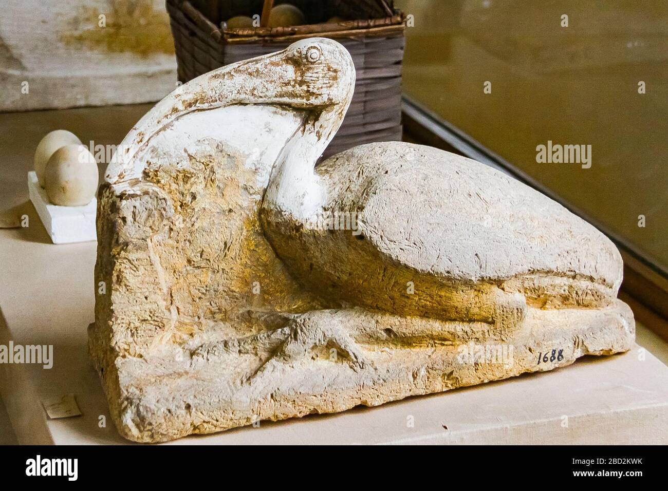 Egypte, Moyen Egypte, Musée de Mallawi, photos prises en 2009, avant son pillage en 2013. Ibis statuette. Banque D'Images