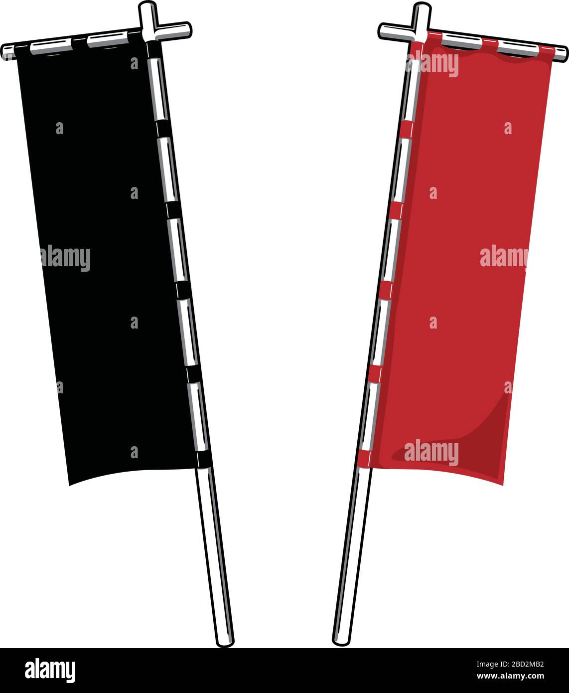 Illustration du drapeau vertical japonais (bannière) Illustration de Vecteur