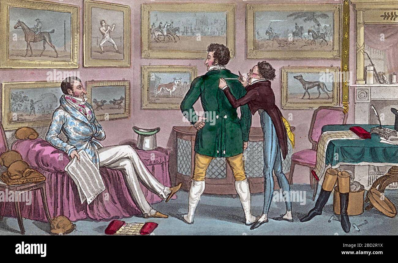 LONDON TAILLEUR par George Cruickshank, 1820 Banque D'Images