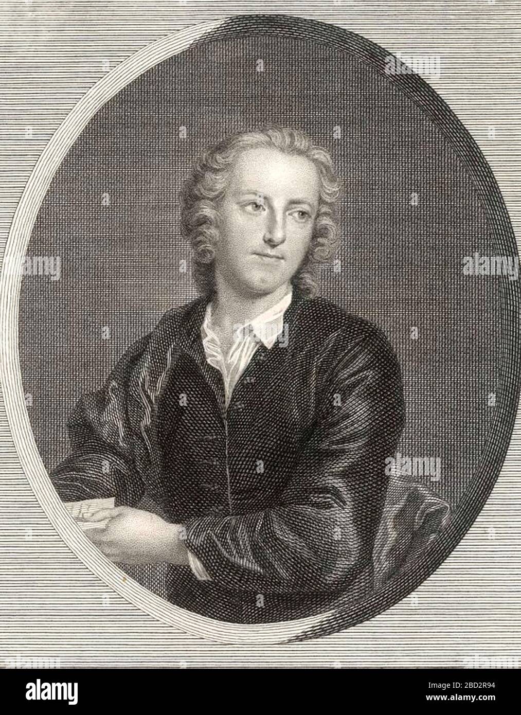 THOMAS GRAY (1716-1771) poète anglais, érudit classique, connu pour son Elegy écrit dans un cimetière de Country Churchyard. Banque D'Images