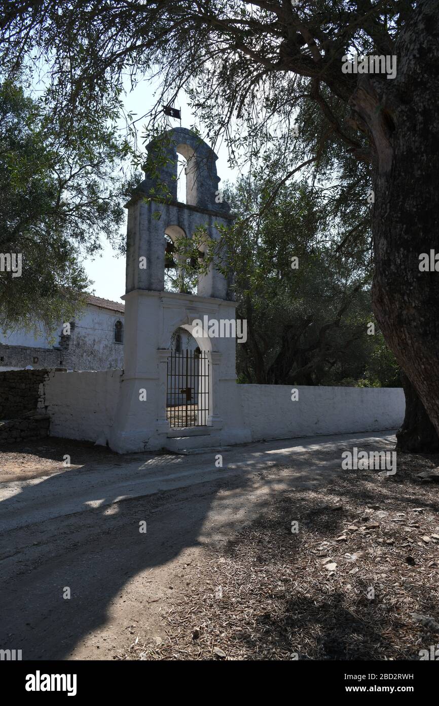 Église Saint-Isaurie, Aranitakeika, Magazia, Paxos Grèce Banque D'Images