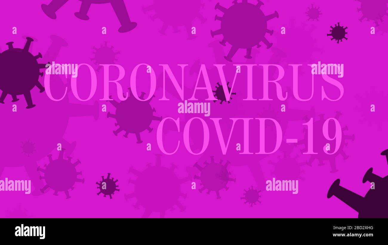 Fond de coronavirus violet. Conception abstraite Banque D'Images