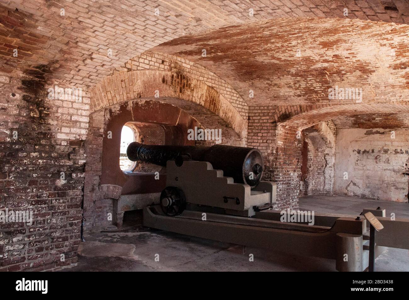 Cannon à Fort Sumter Banque D'Images