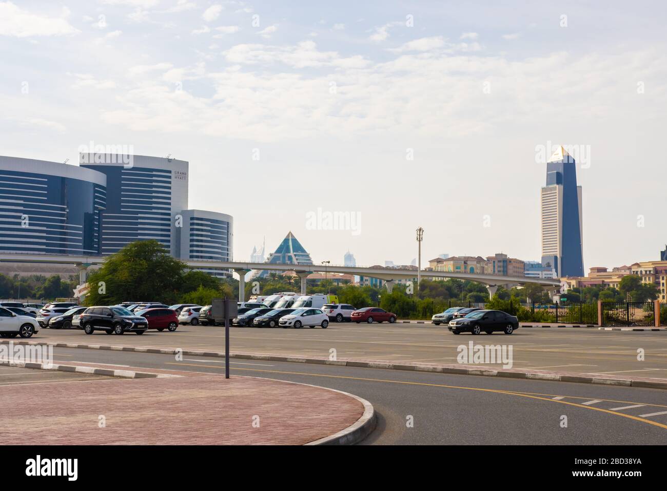 Dubaï, Emirats Arabes Unis - 14 décembre 2019: Hôtel Grand Hyatt Dubai - l'un des hôtels 5 étoiles les plus modernes et les plus luxueux avec 674 chambres situées à Bur Dubai Banque D'Images