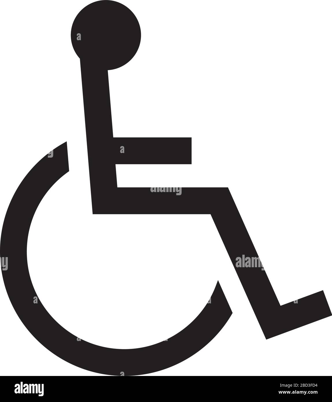 fauteuil roulant, icône pour handicapés / symbole d'information publique Illustration de Vecteur