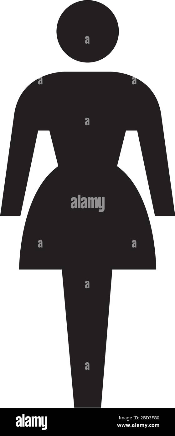 icône féminine / symbole d'information publique Illustration de Vecteur