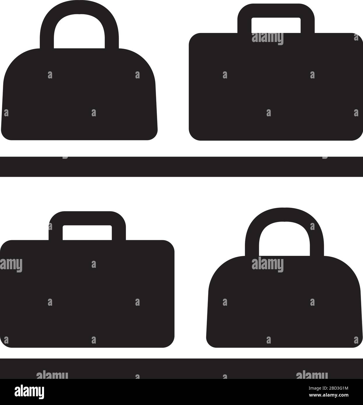 icône de stockage des bagages / symbole d'information publique Illustration de Vecteur