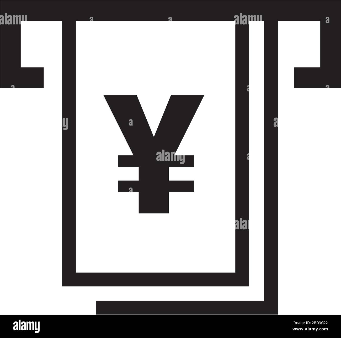 Distributeur automatique de billets, icône distributeur de billets / symbole d'information publique Illustration de Vecteur