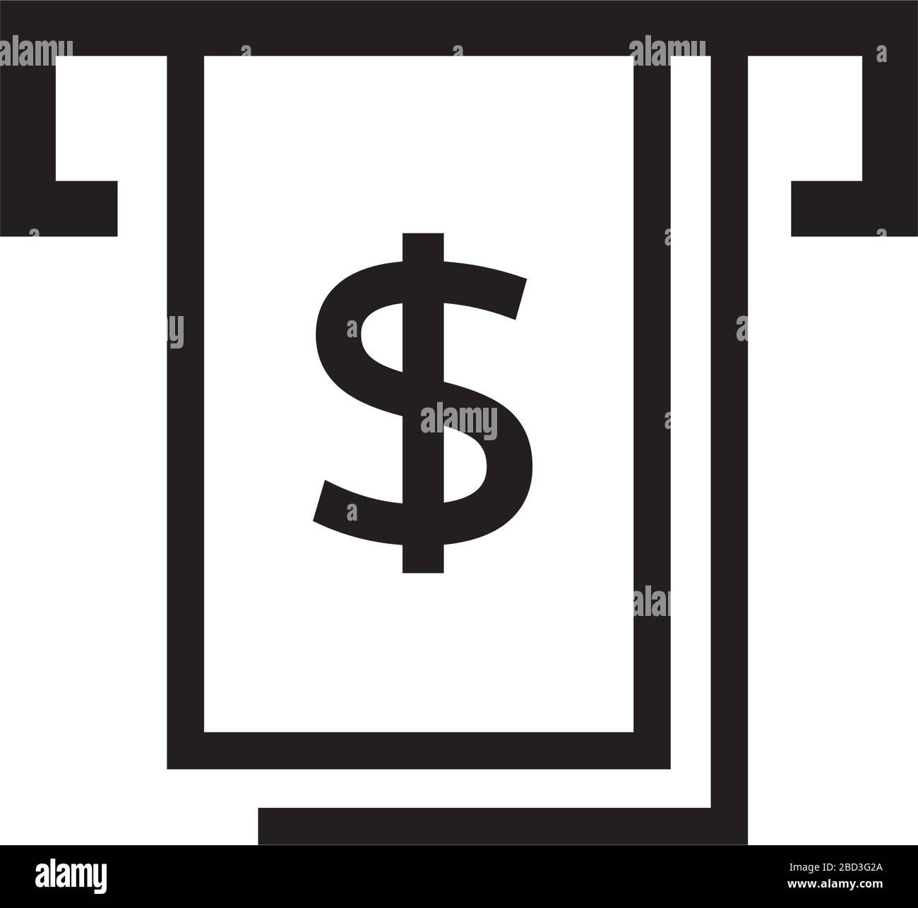 Distributeur automatique de billets, icône distributeur de billets (dollar) Illustration de Vecteur