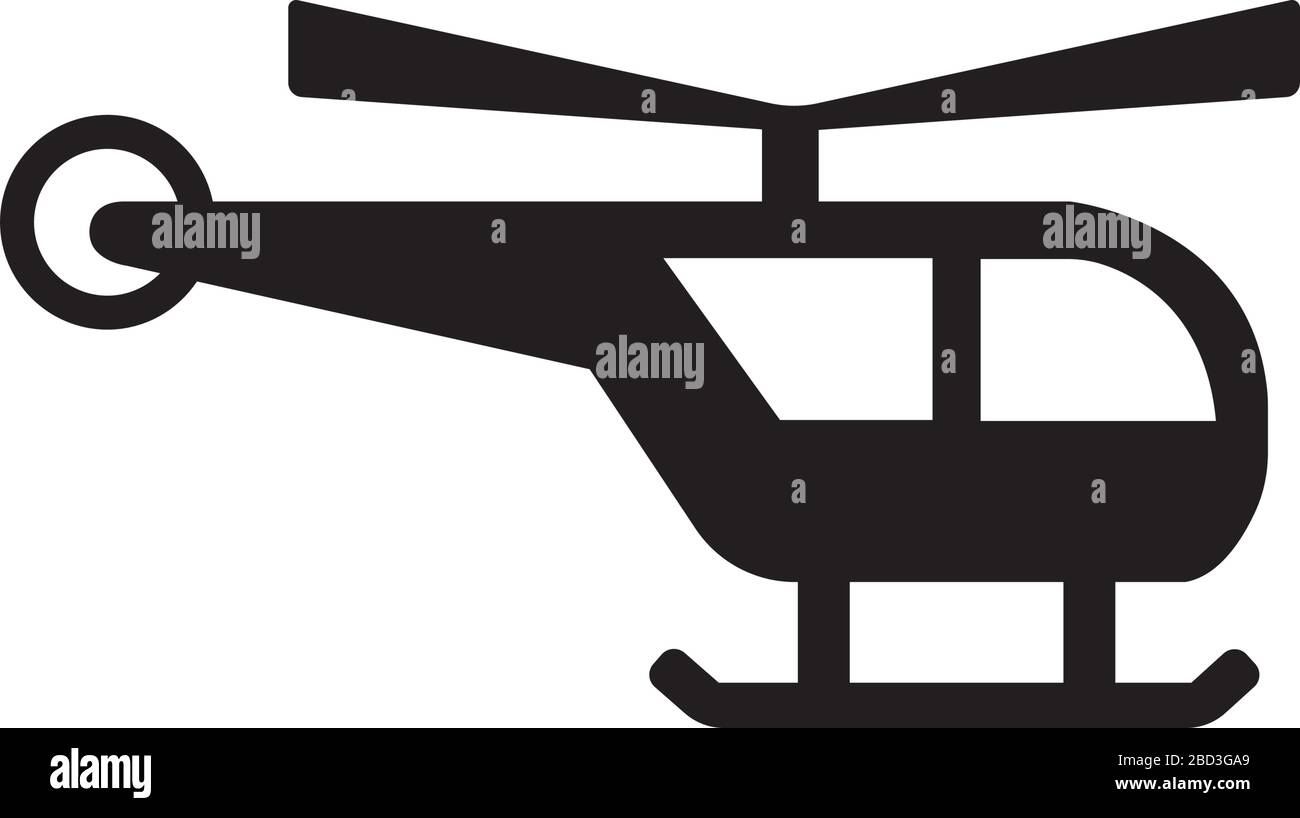 hélicoptère, icône héliport / symbole d'information publique Illustration de Vecteur