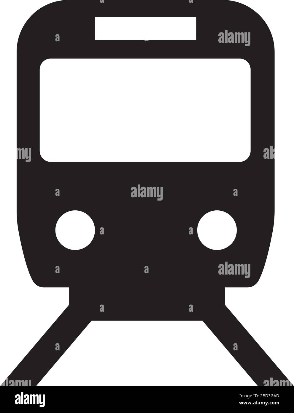 icône train, chemin de fer / symbole d'information publique Illustration de Vecteur