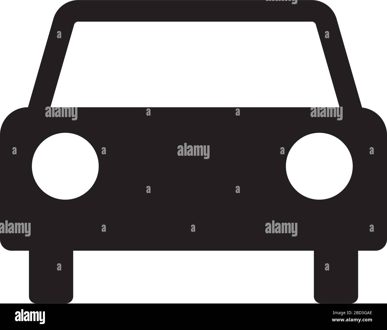 voiture, icône d'automobile / symbole d'information publique Illustration de Vecteur