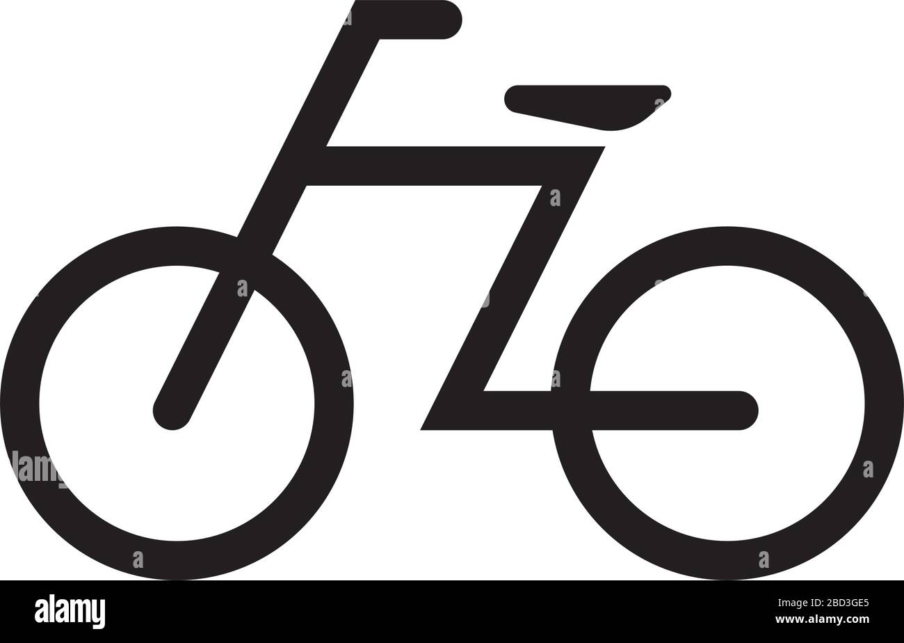 vélo, icône de cycle / symbole d'information publique Illustration de Vecteur