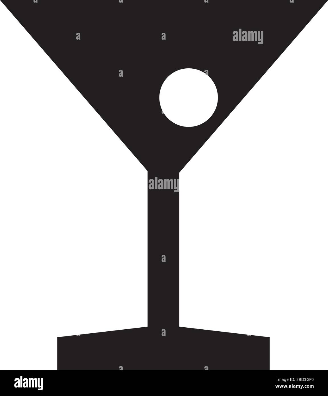 bar, cocktail, icône alcool / symbole d'information publique Illustration de Vecteur