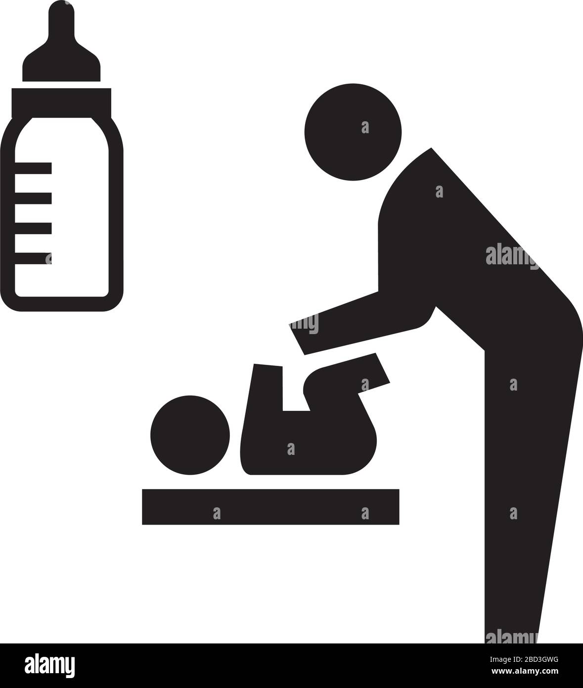 salle de soins infirmiers, icône de salle de soins infirmiers / symbole d'information publique Illustration de Vecteur