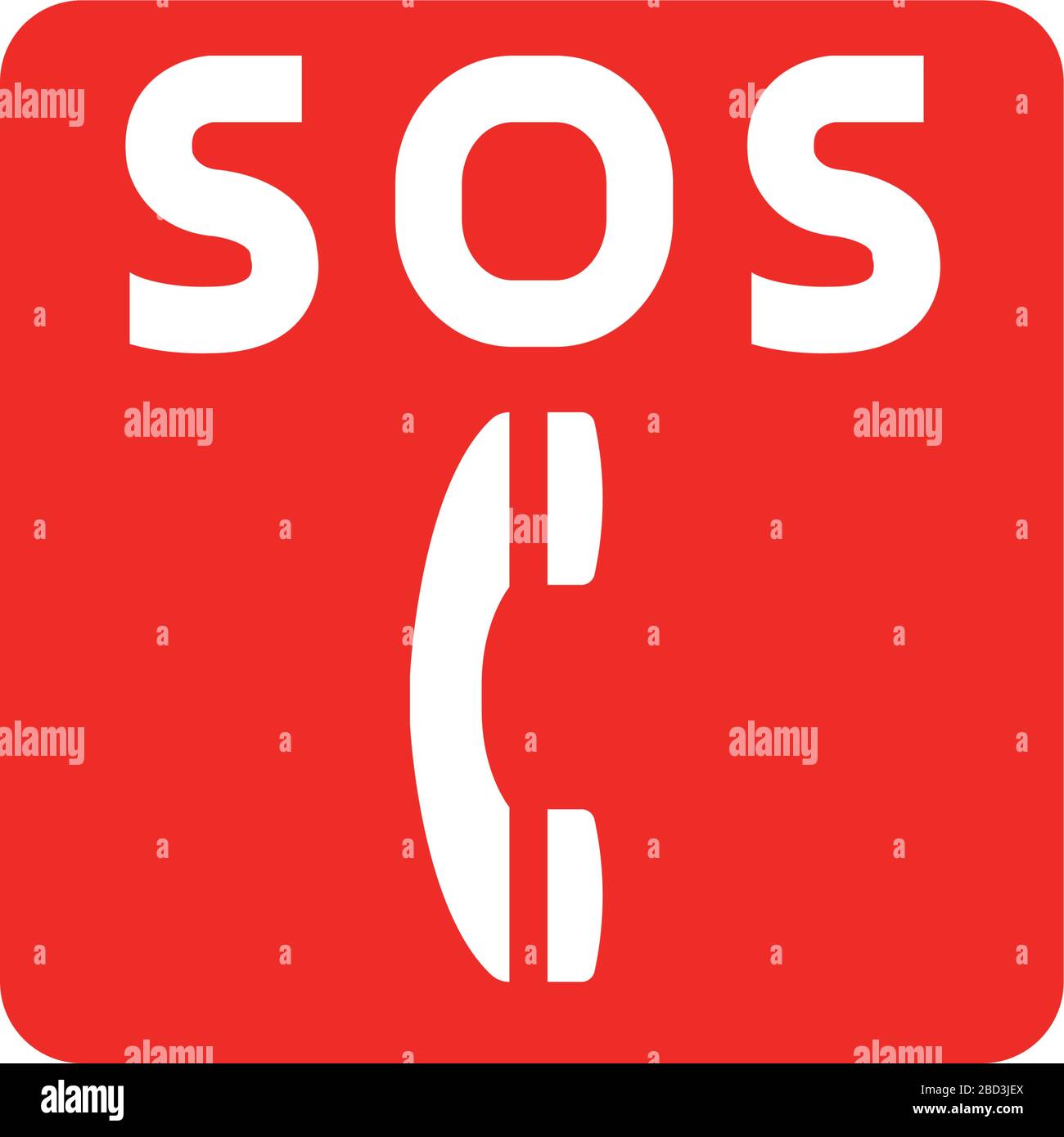 Symbole de sécurité publique (pictogramme) / téléphone d'urgence Illustration de Vecteur