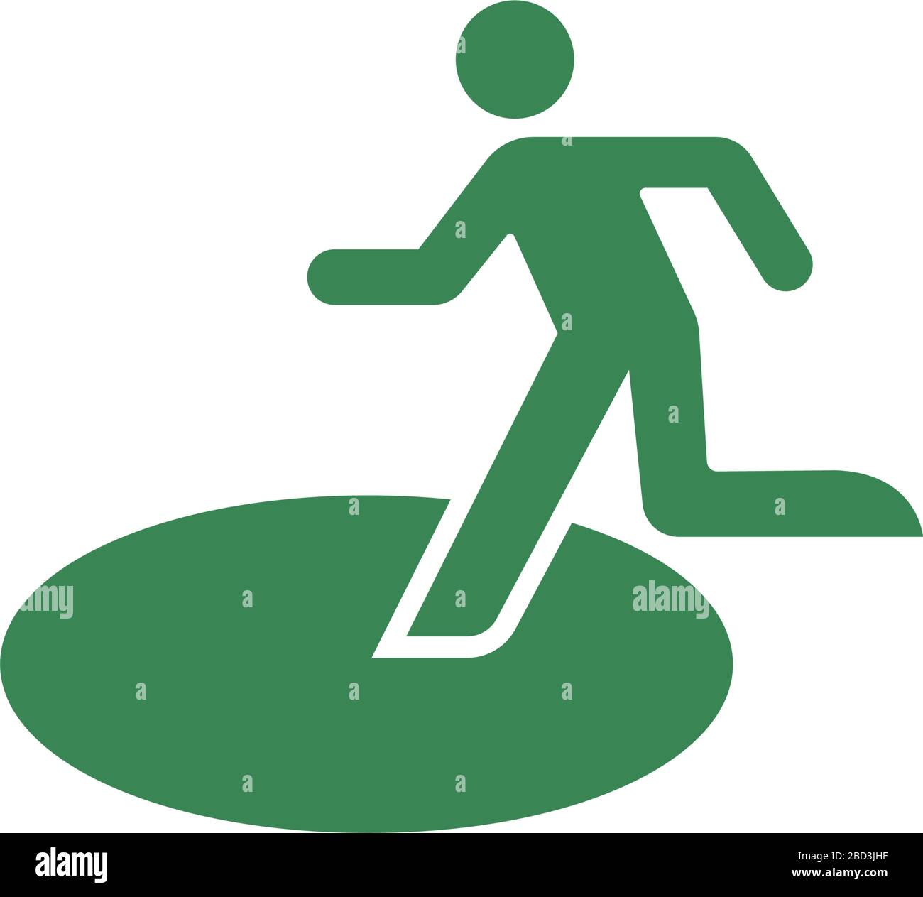 Symbole de sécurité publique (pictogramme) / évacuation de sécurité Illustration de Vecteur