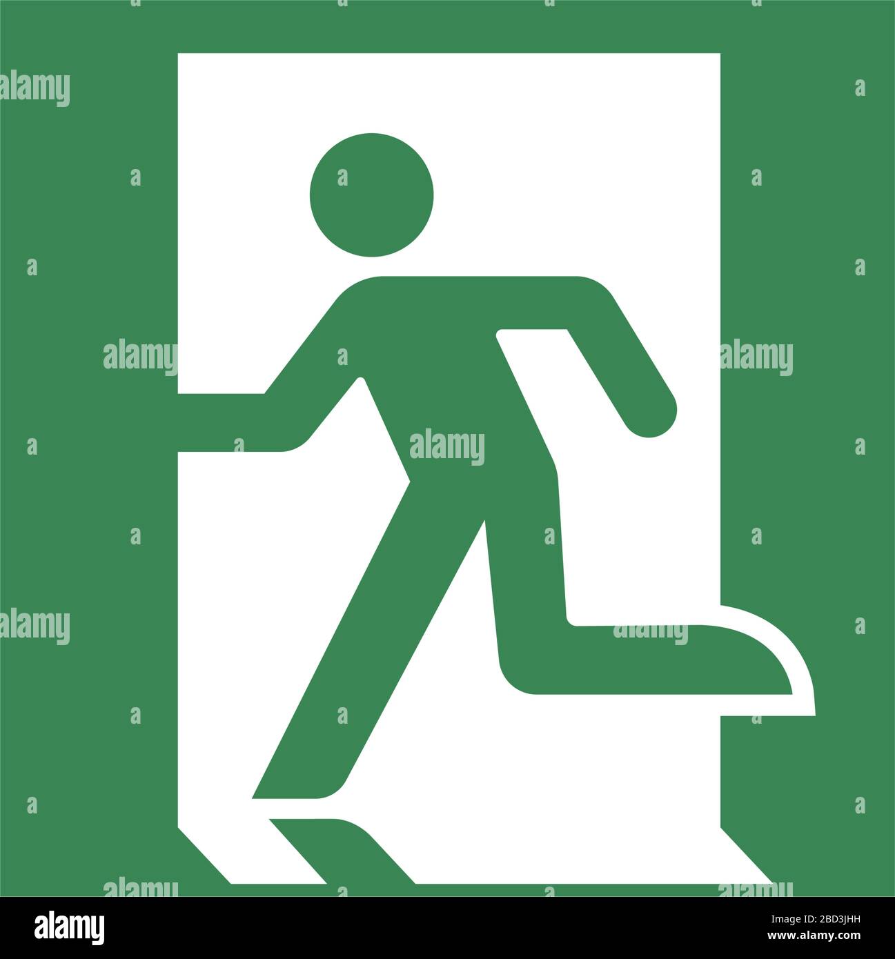 Symbole de sécurité publique (pictogramme) / sortie de secours Illustration de Vecteur