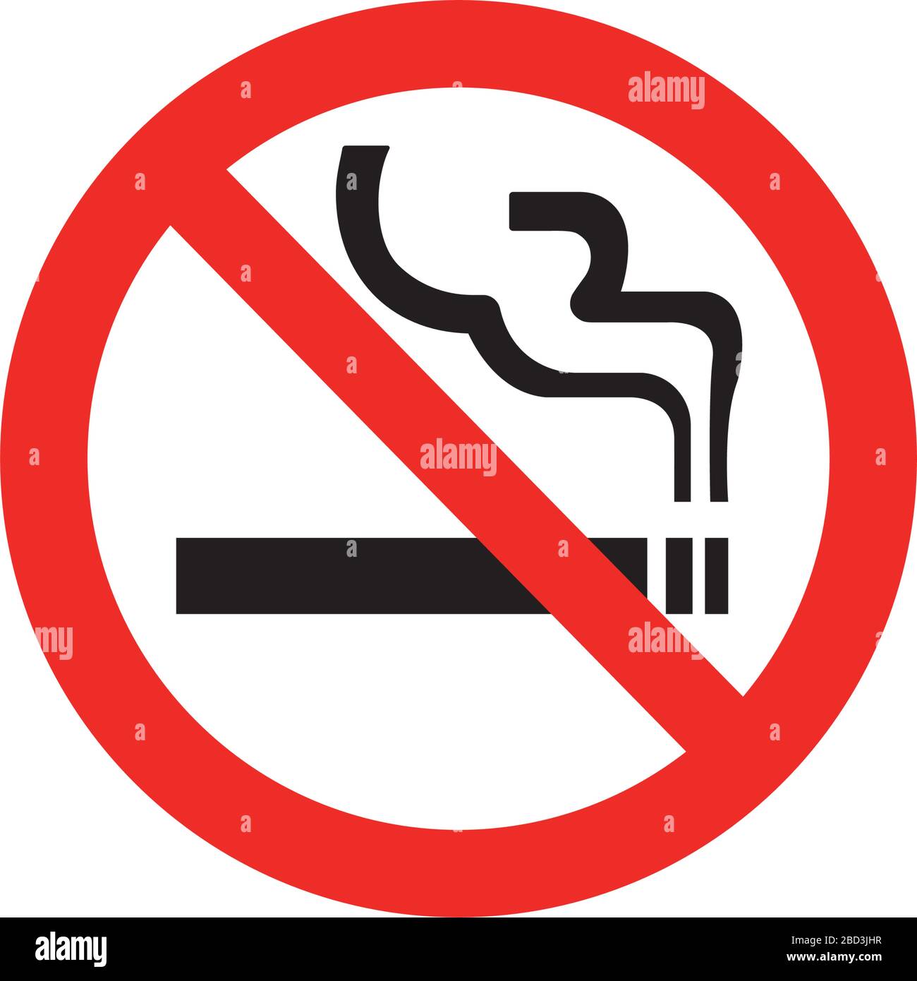 Panneau d'interdiction (pictogramme) / interdiction de fumer Illustration de Vecteur