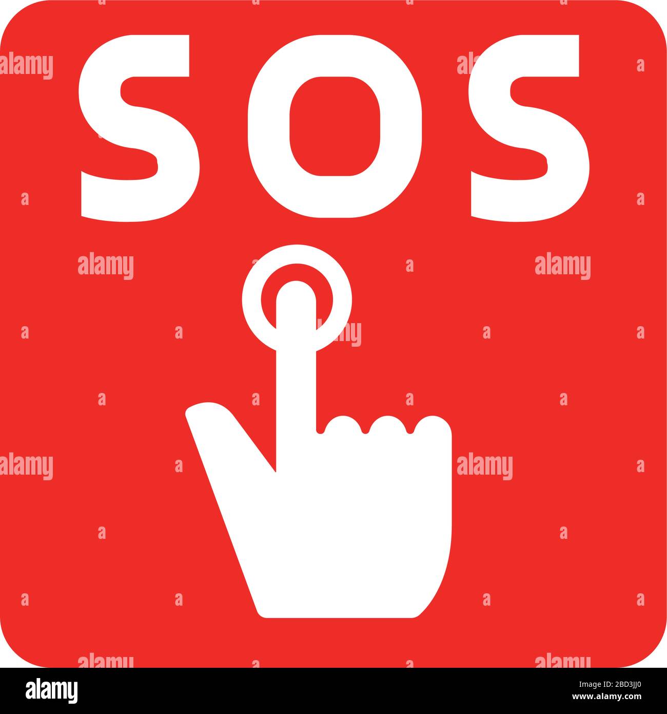 Symbole de sécurité publique (pictogramme) / bouton d'appel d'urgence Illustration de Vecteur