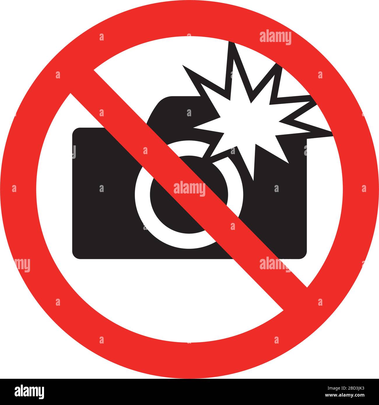 Panneau d'interdiction (pictogramme) / ne pas utiliser de photographies flash Illustration de Vecteur