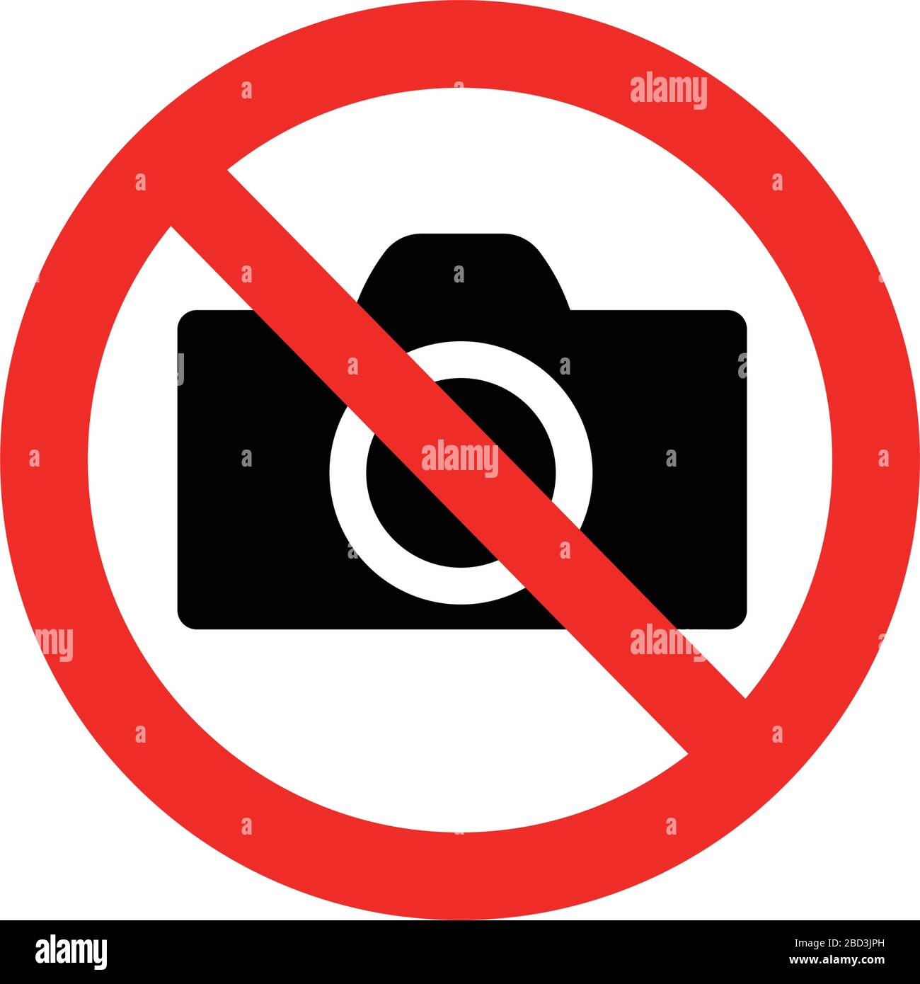 Panneau d'interdiction (pictogramme) / ne pas utiliser de photographies Illustration de Vecteur