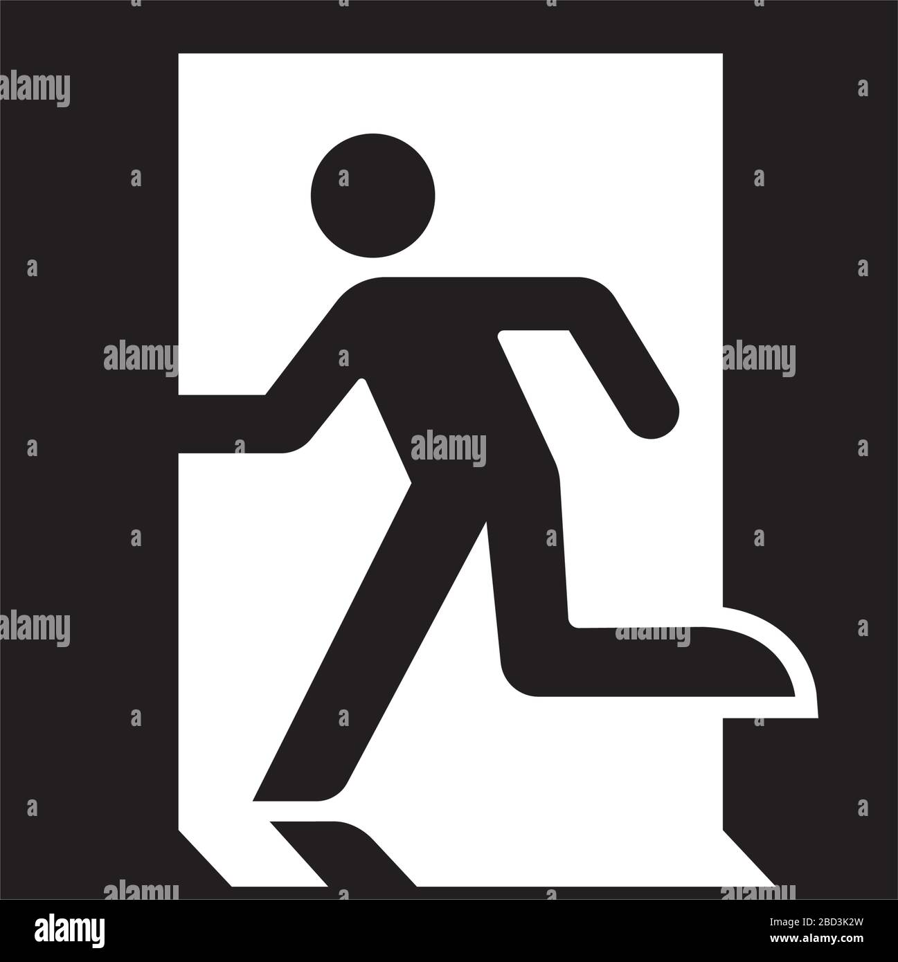 Symbole de sécurité publique (pictogramme) / sortie de secours Illustration de Vecteur