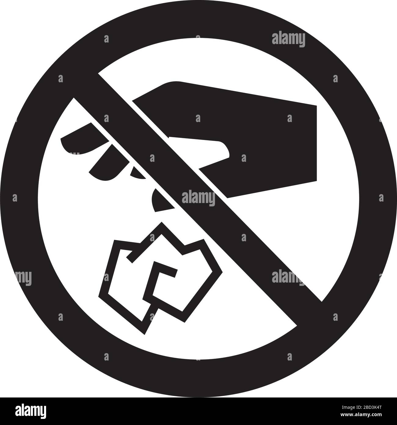 Panneau d'interdiction (pictogramme) / ne jetez pas de déchets Illustration de Vecteur