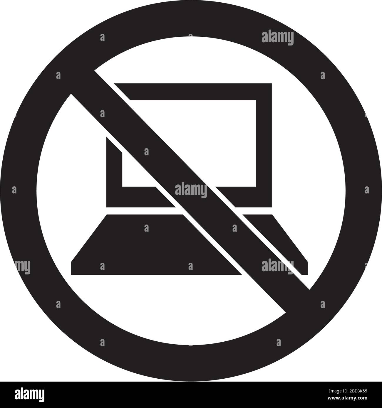 Panneau d'interdiction (pictogramme) / ne pas utiliser d'appareils électroniques Illustration de Vecteur