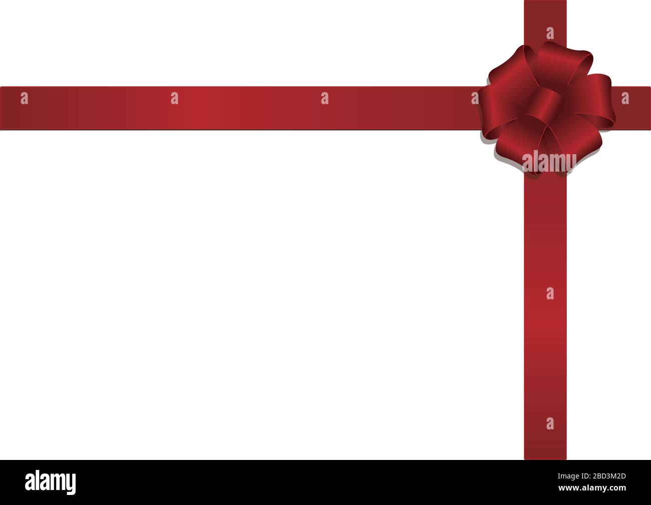 Rubans croisés et noeud en boucle de fleurs Illustration de Vecteur