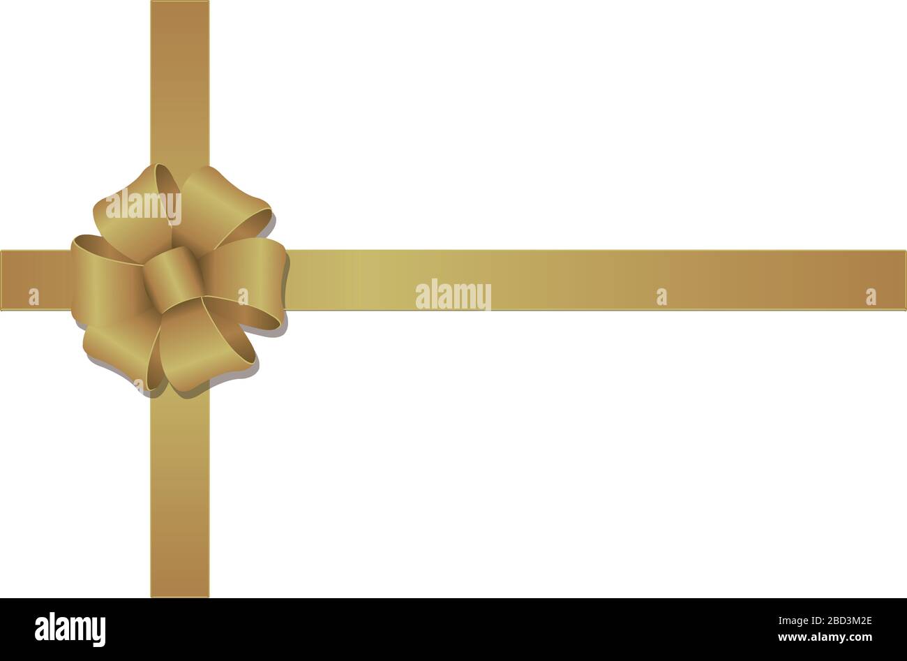 Rubans croisés et noeud en boucle de fleurs Illustration de Vecteur