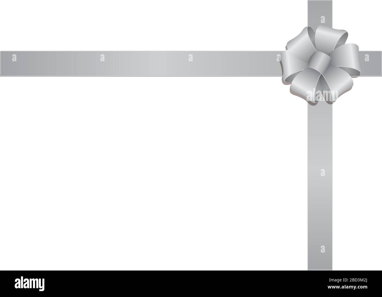 Rubans croisés et noeud en boucle de fleurs Illustration de Vecteur