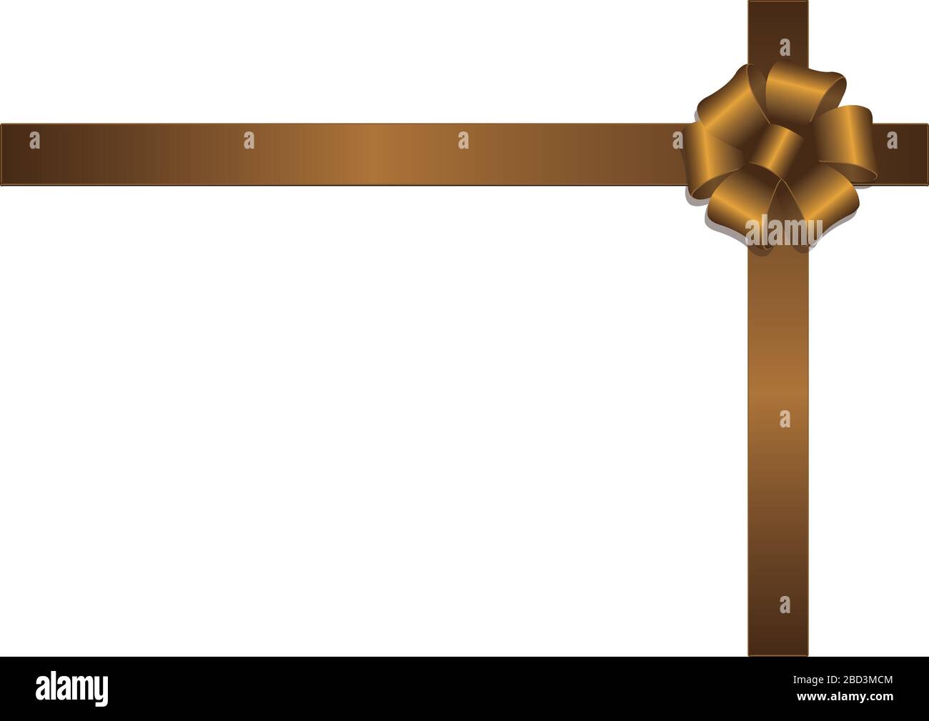 Rubans croisés et noeud en boucle de fleurs Illustration de Vecteur