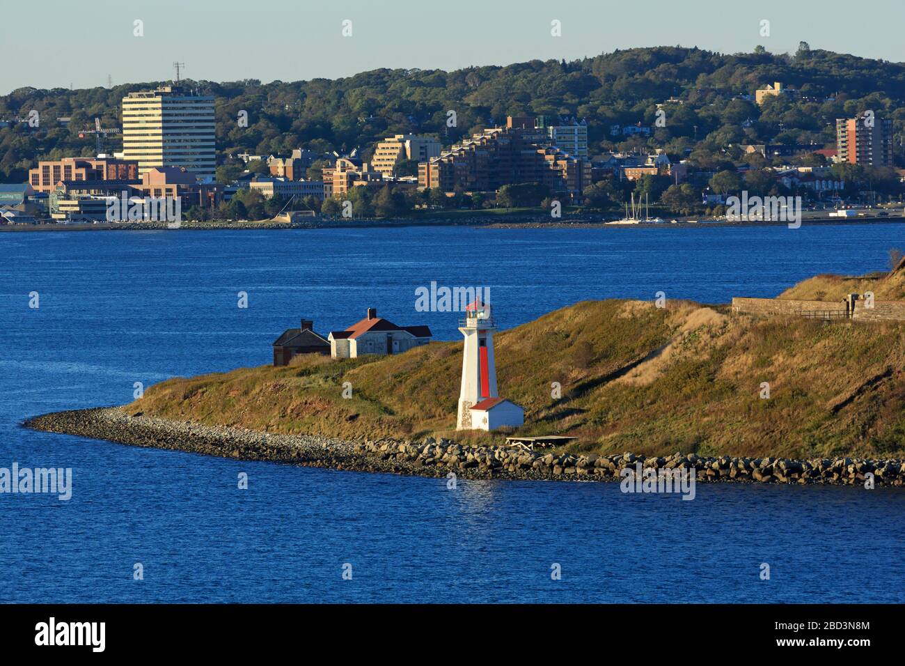 Phare de l'île Georges, Halifax, Nouvelle-Écosse, Canada Banque D'Images
