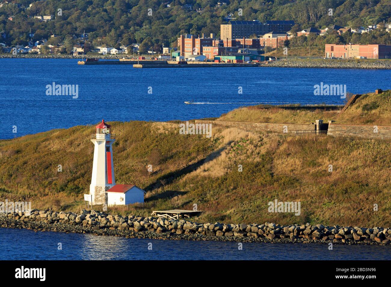 Phare de l'île Georges, Halifax, Nouvelle-Écosse, Canada Banque D'Images