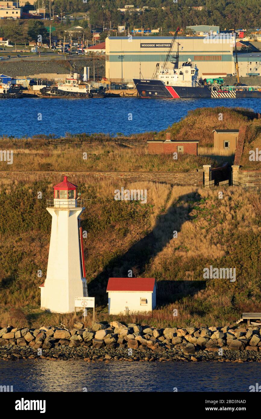 Phare de l'île Georges, Halifax, Nouvelle-Écosse, Canada Banque D'Images