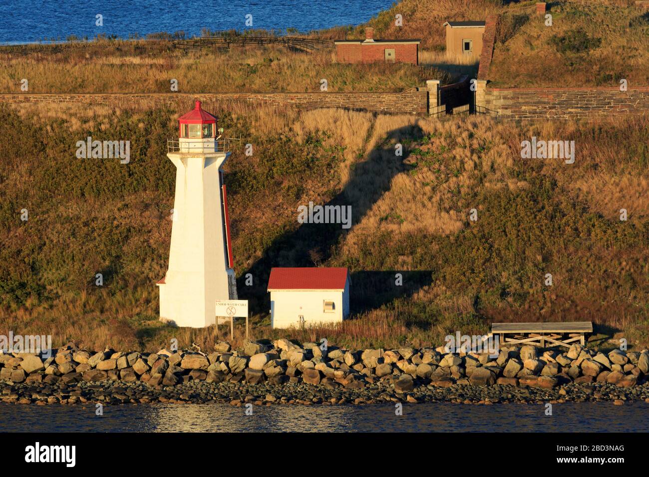 Phare de l'île Georges, Halifax, Nouvelle-Écosse, Canada Banque D'Images