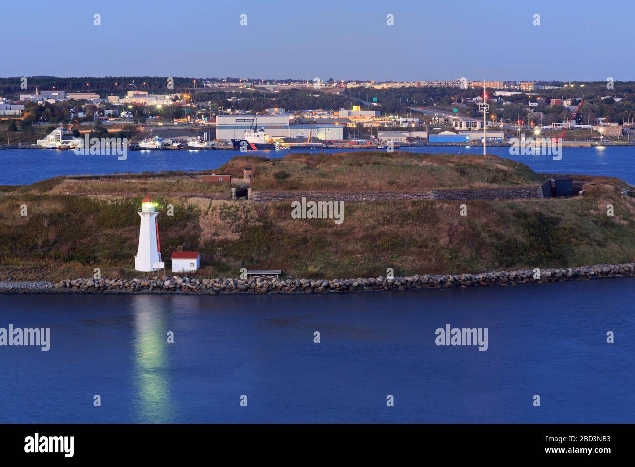 Phare de l'île Georges, Halifax, Nouvelle-Écosse, Canada Banque D'Images