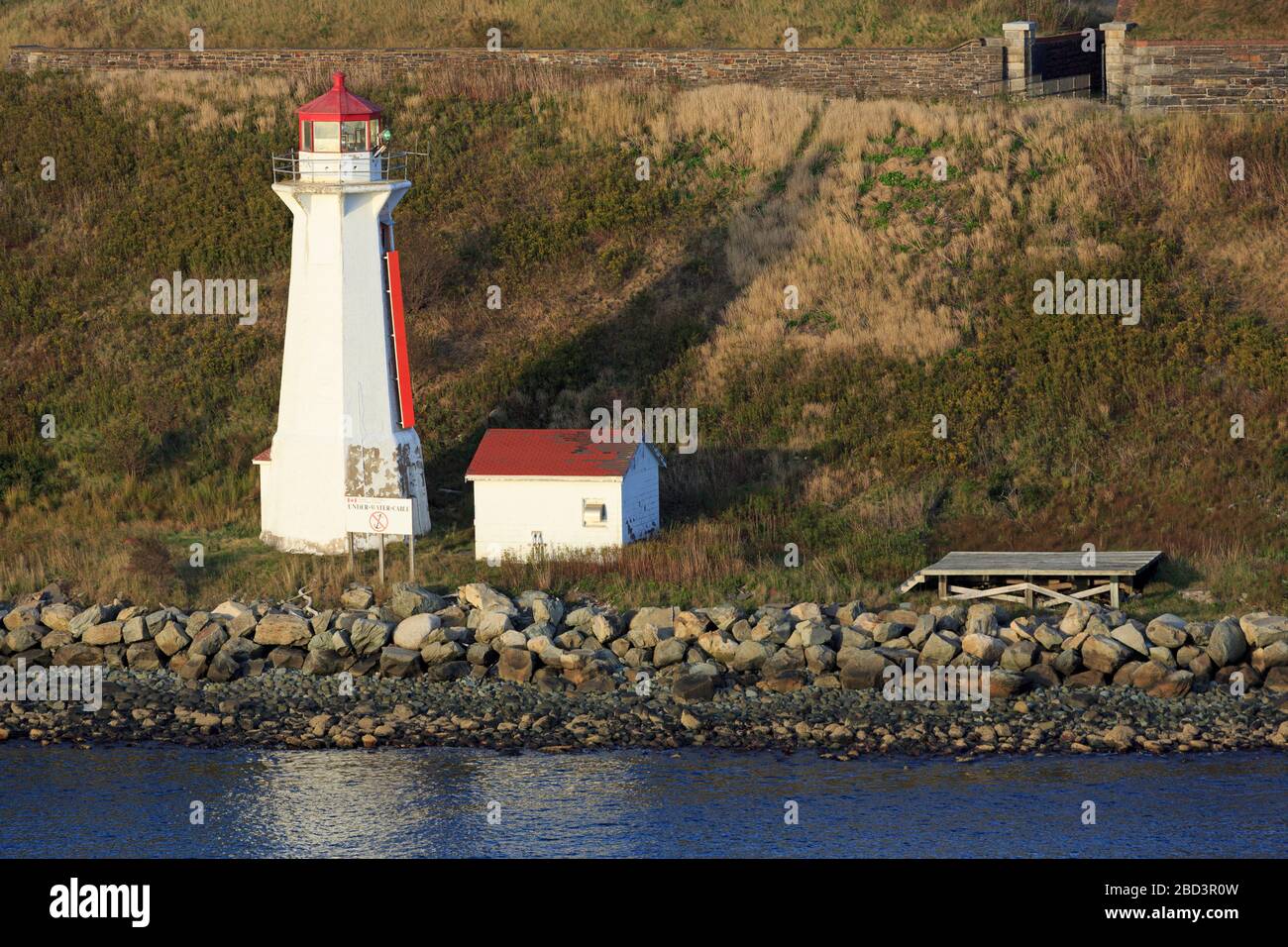 Phare de l'île Georges, Halifax, Nouvelle-Écosse, Canada Banque D'Images
